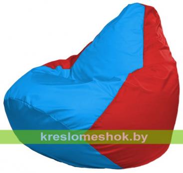 Кресло-мешок Груша Макси Г2.1-279 (основа красная, вставка голубая)
