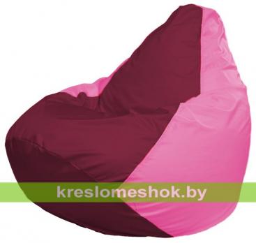 Кресло-мешок Груша Макси Г2.1-306 (основа розовая, вставка бордовая)