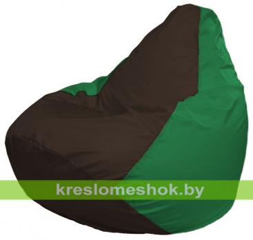Кресло-мешок Груша Макси Г2.1-321 (основа зелёная, вставка коричневая)