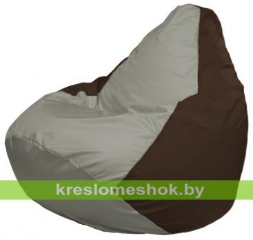 Кресло-мешок Груша Макси Г2.1-340 (основа коричневая, вставка серая)