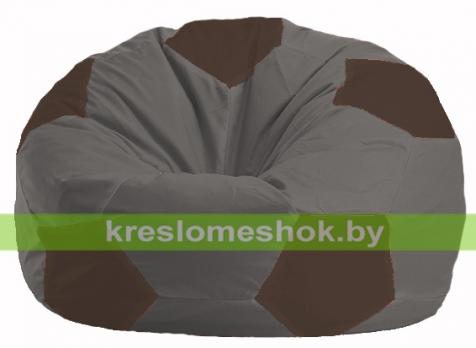 Кресло мешок Мяч М1.1-470 (основа серая тёмная, вставка коричневая)