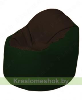 Кресло-мешок Браво Б1.3-F01F05 (темно-коричневый, тёмно-зелёный)