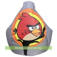 Кресло мешок Angry Birds (серый)