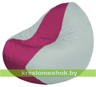 Кресло мешок Classic К2.1-37 (основа белая, вставка фуксия)