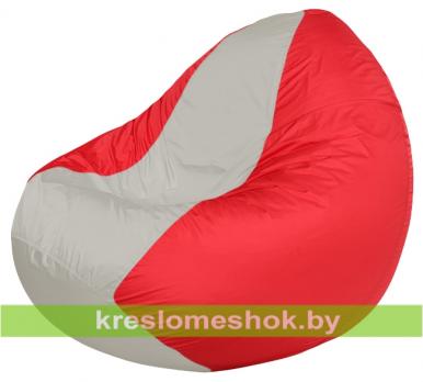Кресло мешок Classic К2.1-38 (основа красная, вставка белая)
