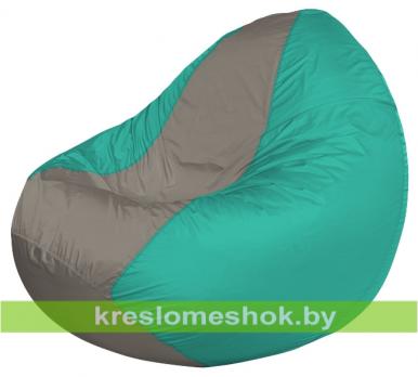 Кресло мешок Classic К2.1-42 (основа бирюзовая, вставка серая)