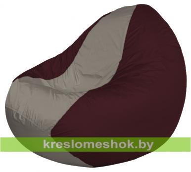 Кресло мешок Classic К2.1-43 (основа бордовая, вставка серая)