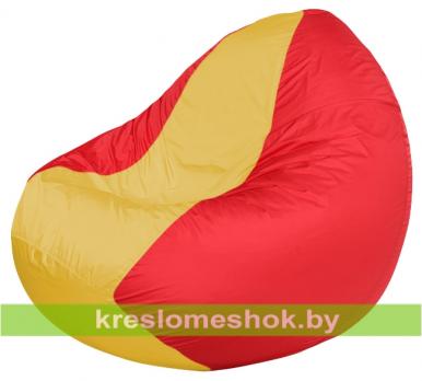 Кресло мешок Classic К2.1-58 (основа красная, вставка жёлтая)