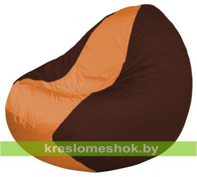Кресло мешок Classic К2.1-64 (основа коричневая, вставка оранжевая)