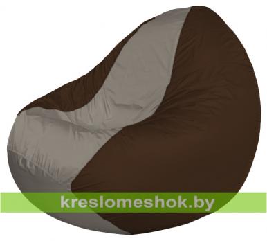 Кресло мешок Classic К2.1-66 (основа коричневая, вставка серая тёмная)