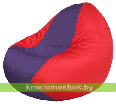 Кресло мешок Classic К2.1-67 (основа красная, вставка фиолетовая)
