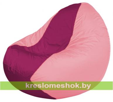 Кресло мешок Classic К2.1-76 (основа розовая, вставка фуксия)
