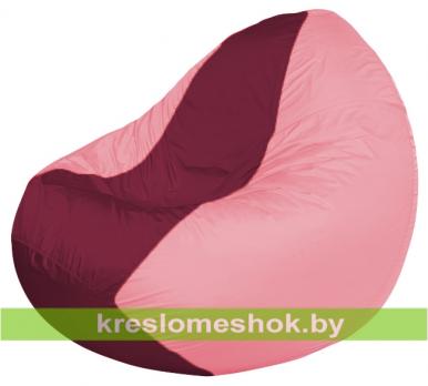 Кресло мешок Classic К1.2-78 (основа розовая, вставка бордовая)