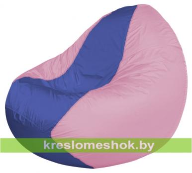 Кресло мешок Classic К2.1-79 (основа розовая, вставка синяя)