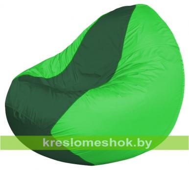 Кресло мешок Classic К2.1-80 (основа салатовая, вставка зелёная)