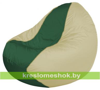Кресло мешок Classic К2.1-82 (основа бежевая, вставка зелёная)