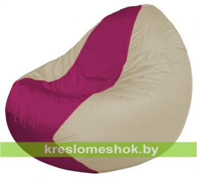 Кресло мешок Classic К2.1-86 (основа бежевая, вставка фуксия)