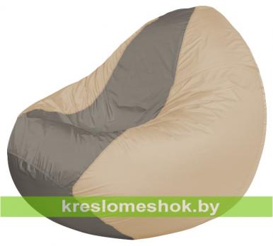 Кресло мешок Classic К2.1-87 (основа бежевая, вставка серая тёмная)