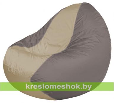 Кресло мешок Classic К2.1-90 (основа серая тёмная, вставка бежевая)