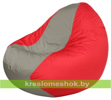 Кресло мешок Classic К2.1-92 (основа красная, вставка серая)
