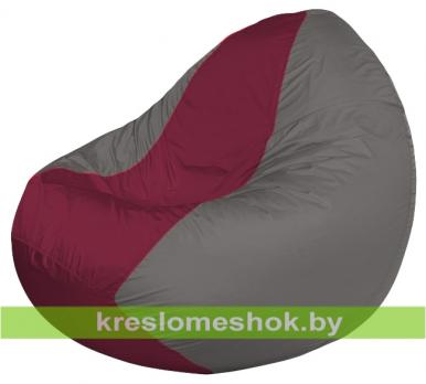 Кресло мешок Classic К2.1-94 (основа серая, вставка бордовая)