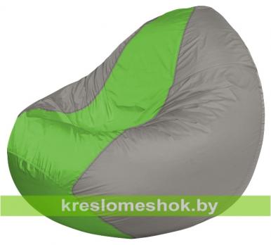 Кресло мешок Classic К2.1-96 (основа серая, вставка салатовая)