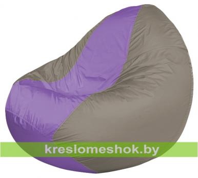 Кресло мешок Classic К2.1-97 (основа серая, вставка сиреневая)