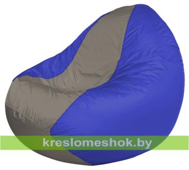 Кресло мешок Classic К2.1-102 (основа синяя, вставка серая)