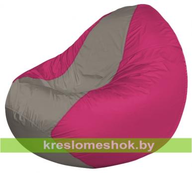 Кресло мешок Classic К2.1-122 (основа фуксия, вставка серая тёмная)