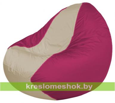 Кресло мешок Classic К2.1-123 (основа фуксия, вставка бежевая)