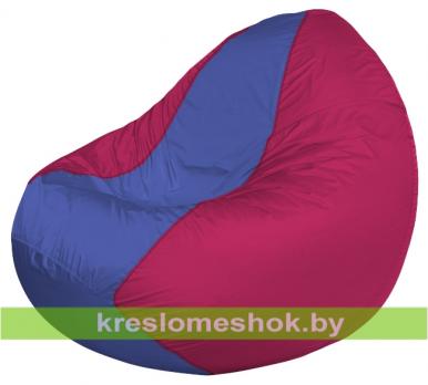 Кресло мешок Classic К2.1-124 (основа фуксия, вставка синяя)