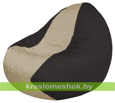 Кресло мешок Classic К2.1-131 (основа чёрная, вставка бежевая)