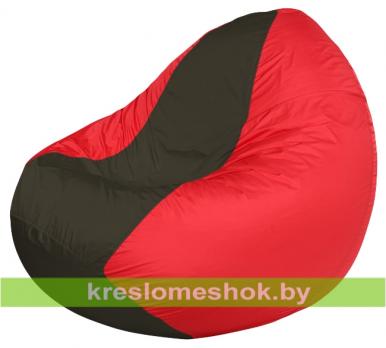 Кресло мешок Classic К2.1-135 (основа чёрная, вставка красная)