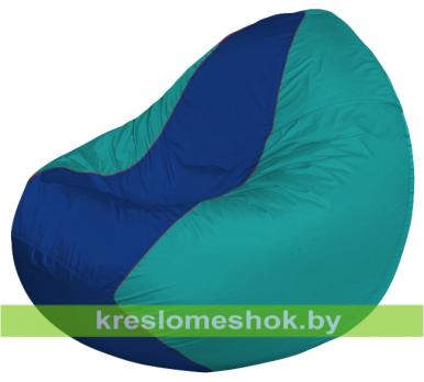 Кресло мешок Classic К2.1-144 (основа бирюзовая, вставка синяя)