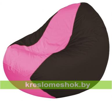 Кресло мешок Classic К2.1-151 (основа коричневая, вставка розовая)