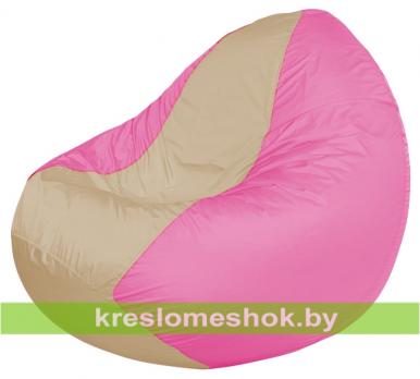Кресло мешок Classic К2.1-169 (основа розовая, вставка бежевая)