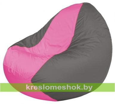 Кресло мешок Classic К2.1-200 (основа серая, вставка розовая)