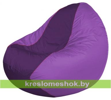 Кресло мешок Classic К2.1-212 (основа сиреневая, вставка фиолетовая)