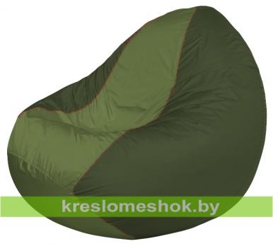 Кресло мешок Classic К2.1-219 (основа оливковая тёмная, вставка оливковая)