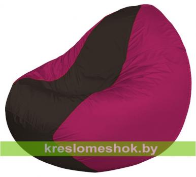 Кресло мешок Classic К2.1-238 (основа фуксия, вставка коричневая)