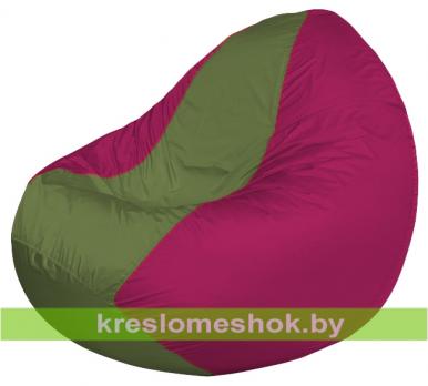 Кресло мешок Classic К2.1-240 (основа фуксия, вставка оливковая)