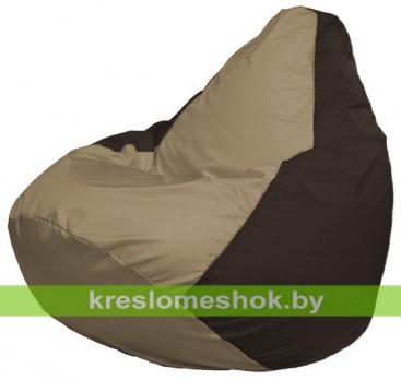 Кресло-мешок Груша Макси Г2.1-93 (основа коричневая, вставка бежевая тёмная)