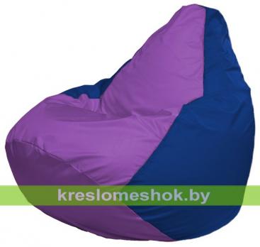 Кресло-мешок Груша Макси Г2.1-105 (основа синяя, вставка сиреневая)