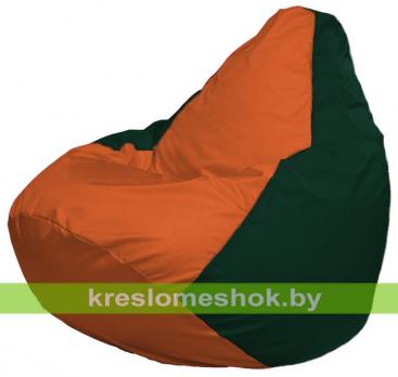 Кресло-мешок Груша Макси Г2.1-212 (основа зелёная тёмная, вставка оранжевая