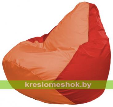 Кресло-мешок Груша Макси Г2.1-217 (основа красная, вставка оранжевая)